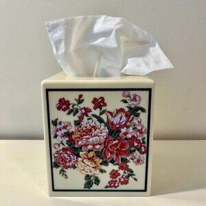 Vintage Melamine/Acrylic Chelsea Springs Square Tissue Box Holder